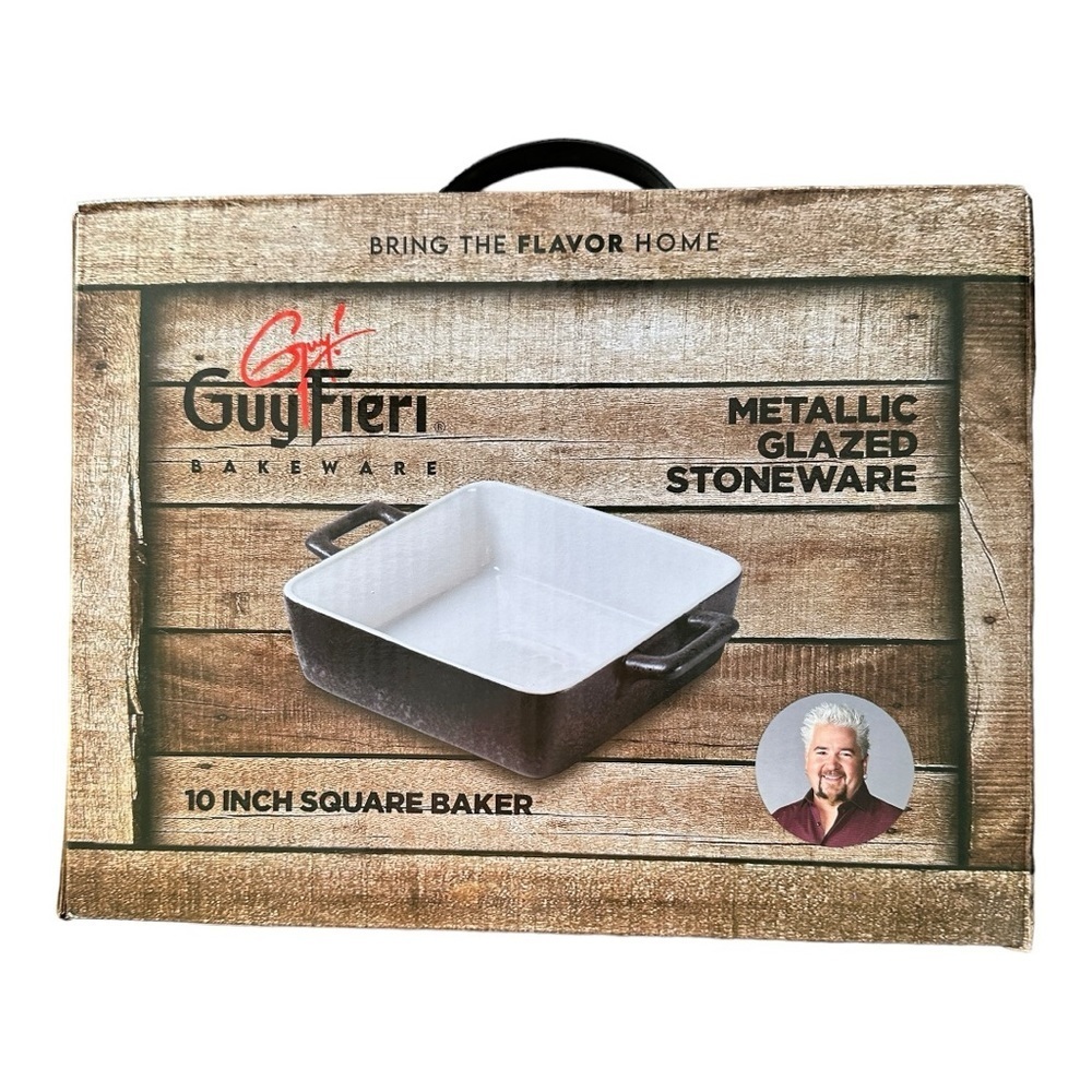 Guy Fieri Bakeware Metallic Glazed 10 Inch Square Baker NIB